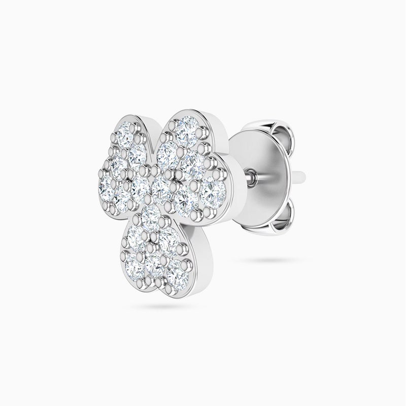 lazurde Flower Cubic Zirconia Stud Earrings in 18K Gold - Image 4
